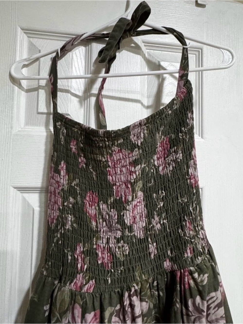 torrid Olive Maxi Dress with Pink Floral Print - Picture 10 of 10